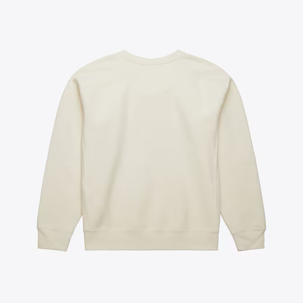 Men's Cream Mitchell & Ness Premium Branded Fleece Pullover Sweatshirt